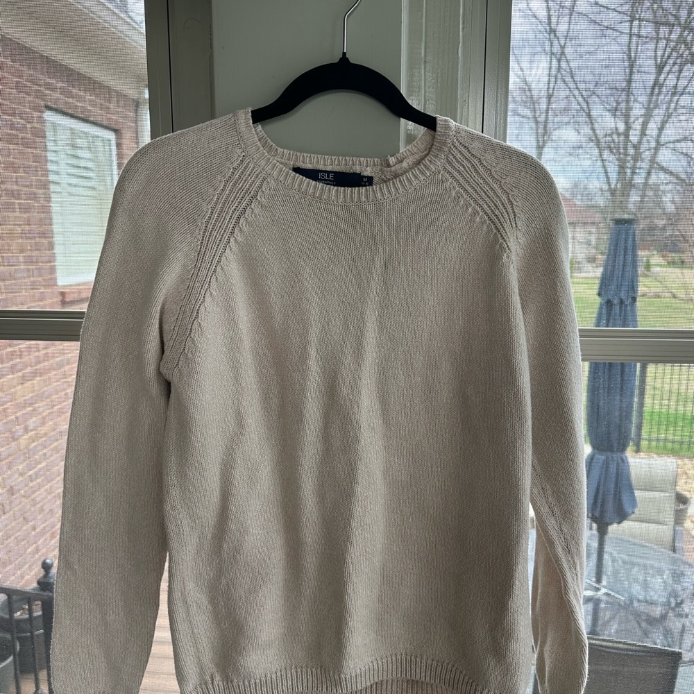 Essentials Women's Cream Crew Neck Sweater
